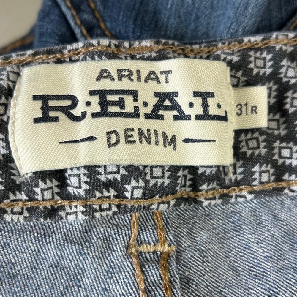 Ariat REAL Denim Rosa Bootcut Jeans Medium Wash Blue Womens 31R AW6308C - Picture 9 of 12